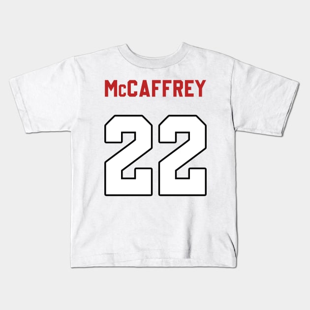 Christian McCaffrey Back Kids T-Shirt by Cabello's